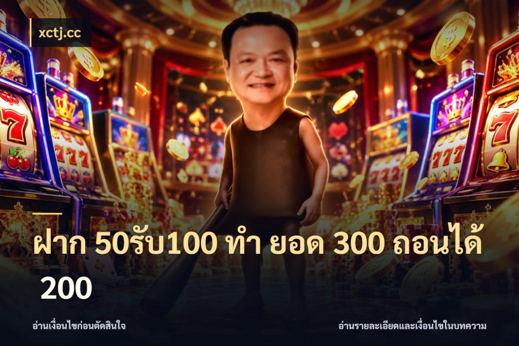 ฝาก 50รับ100 ทํา ยอด 300 ถอนได้ 200 ยอดฝากและยอดรับในมุมของคนชอบลุ้น กับ xctj.cc