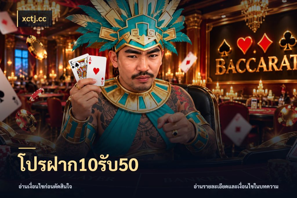 โปรฝาก10รับ50 เครดิตกับรูปแบบโปรที่ตรงใจ ในมุม xctj.cc