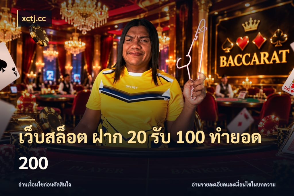 เว็บสล็อต ฝาก 20 รับ 100 ทำยอด 200 xctj.cc เครดิตกับรูปแบบโปรที่ตรงใจ