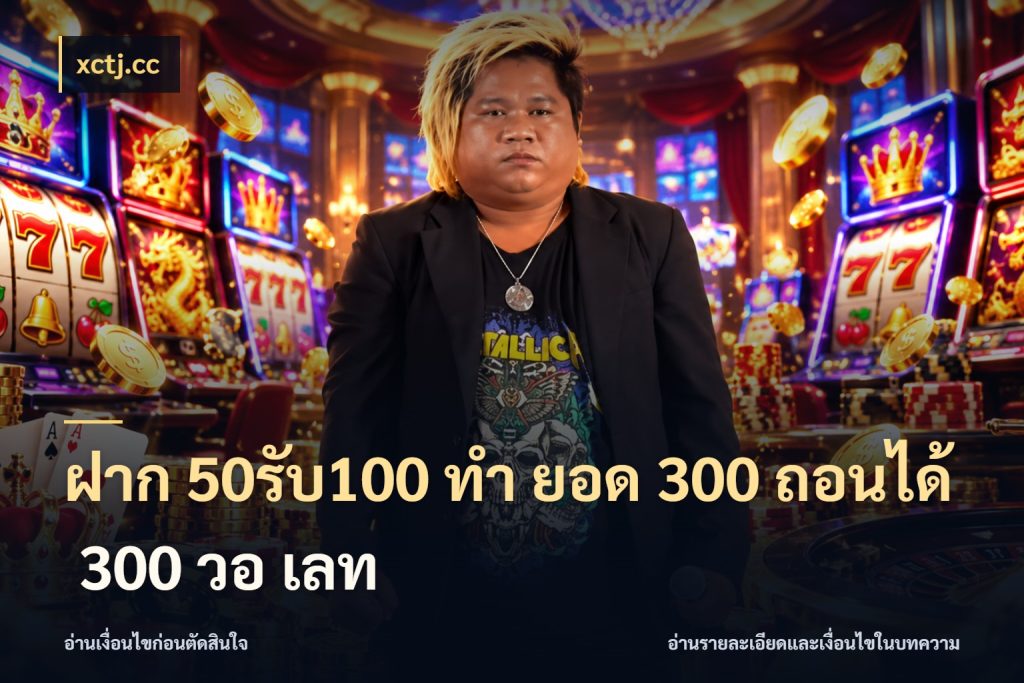 ฝาก 50รับ100 ทํา ยอด 300 ถอนได้ 300 วอ เลท สีสันของโปรฝากและยอดรับ กับ xctj.cc