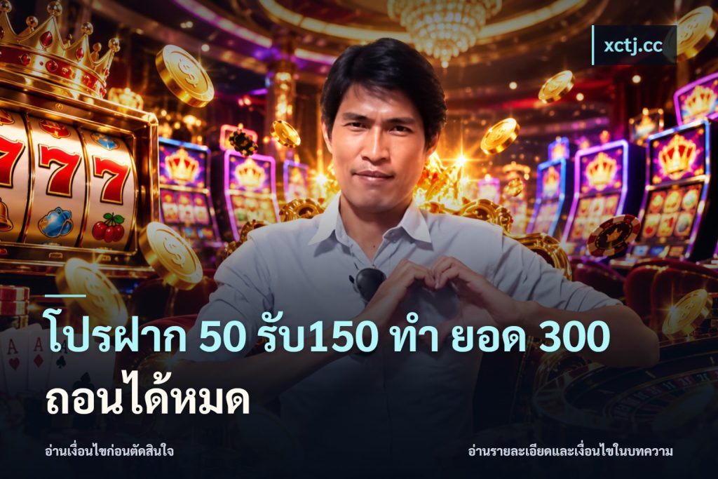 โปรฝาก 50 รับ150 ทํา ยอด 300 ถอนได้หมด