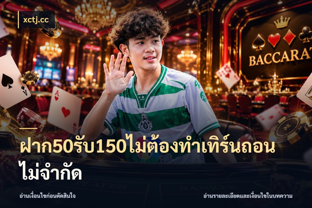 ฝาก50รับ150ไม่ต้องทําเทิร์นถอนไม่จํากัด จุดเด่นของเครดิตที่คนชอบเกมอยากรู้ สไตล์ xctj.cc