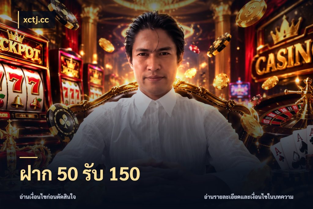 ฝาก 50 รับ 150 สายโบนัสเลือกจังหวะสนุกได้อย่างไร กับ xctj.cc
