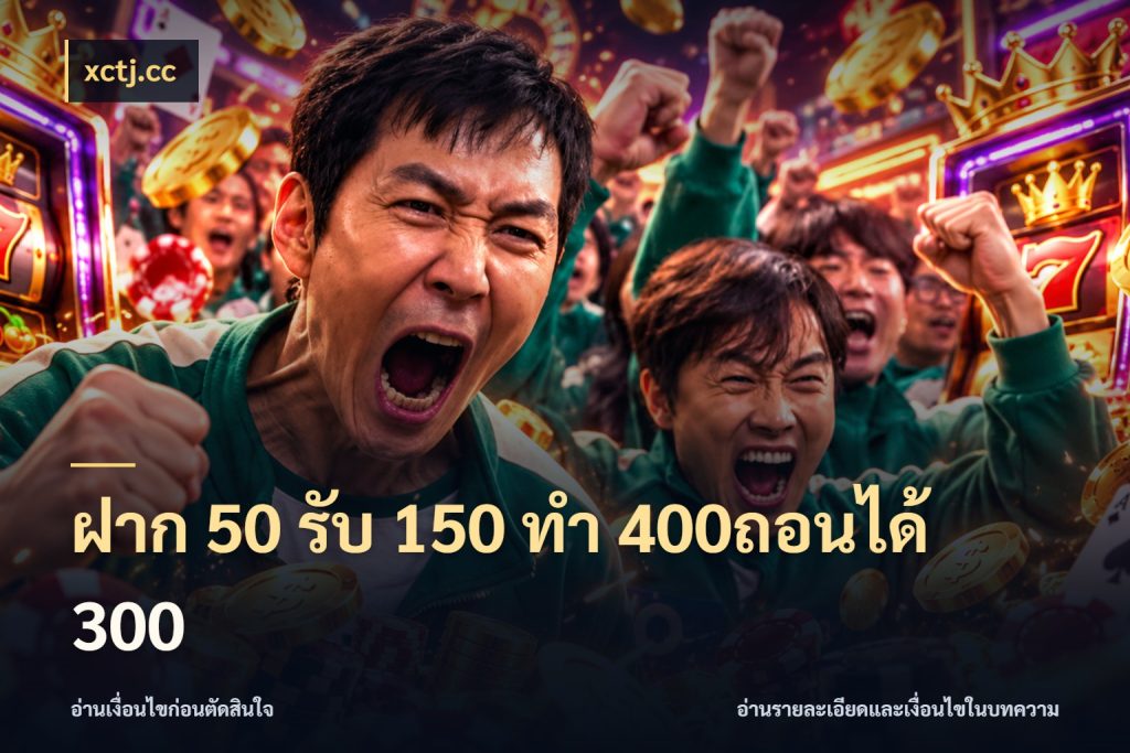 ฝาก 50 รับ 150 ทํา 400ถอนได้ 300 สนุกกับตัวเลือกโปรในสไตล์ของคุณ ในมุม xctj.cc