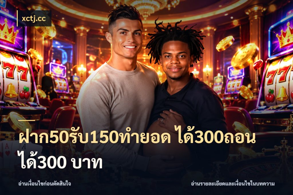 ฝาก50รับ150ทํายอด ได้300ถอนได้300 บาท สนุกกับตัวเลือกโปรในสไตล์ของคุณ ในมุม xctj.cc