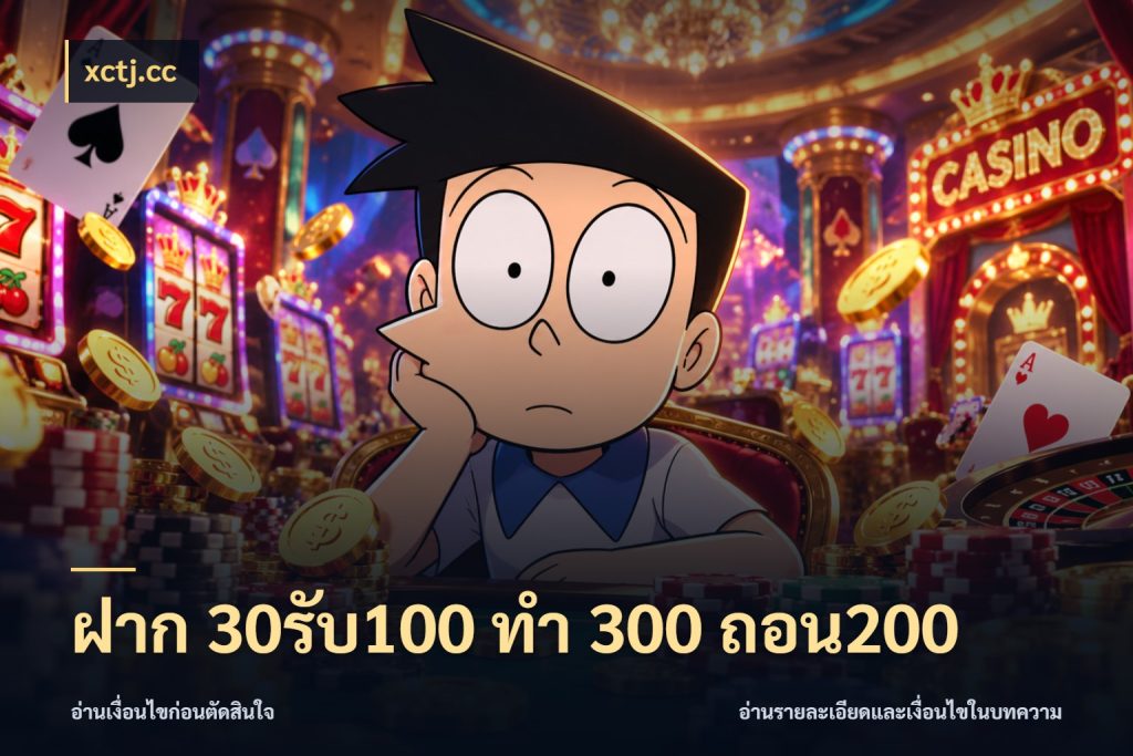 ฝาก 30รับ100 ทํา 300 ถอน200 เปิดมุมโปรให้เข้ากับเกมแนวโปรด สไตล์ xctj.cc