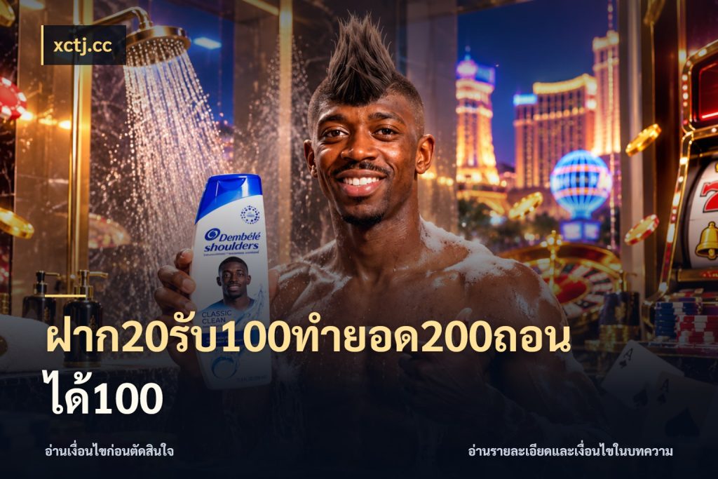 ฝาก20รับ100ทํายอด200ถอนได้100 ยอดฝากและยอดรับในมุมของคนชอบลุ้น กับ xctj.cc