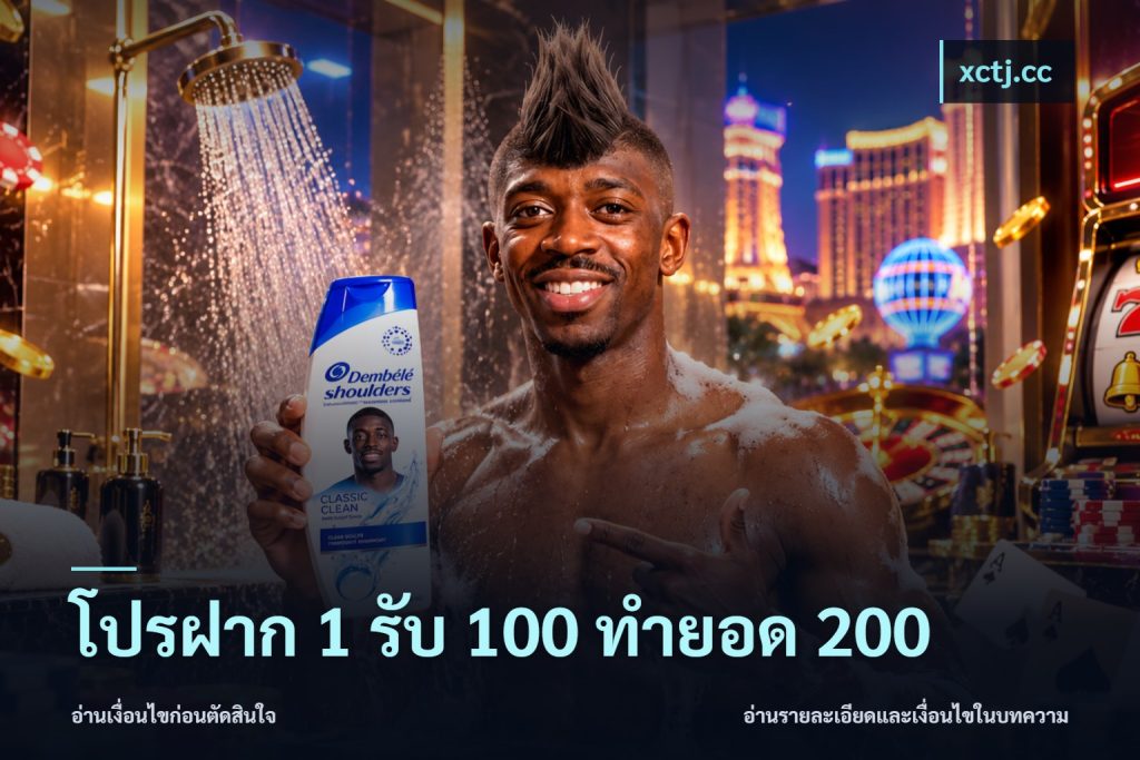 โปรฝาก 1 รับ 100 ทำยอด 200