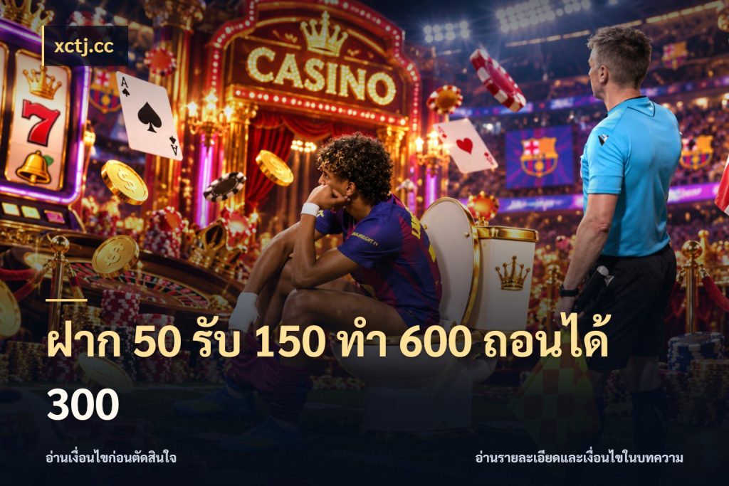 ฝาก 50 รับ 150 ทํา 600 ถอนได้ 300 โปรกับเกมที่ชอบเลือกให้ตรงสไตล์ กับ xctj.cc
