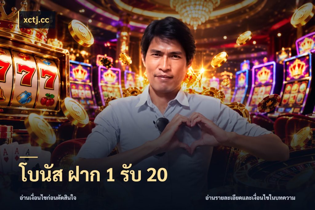 โบนัส ฝาก 1 รับ 20 ยอดฝากและยอดรับในมุมของคนชอบลุ้น สไตล์ xctj.cc
