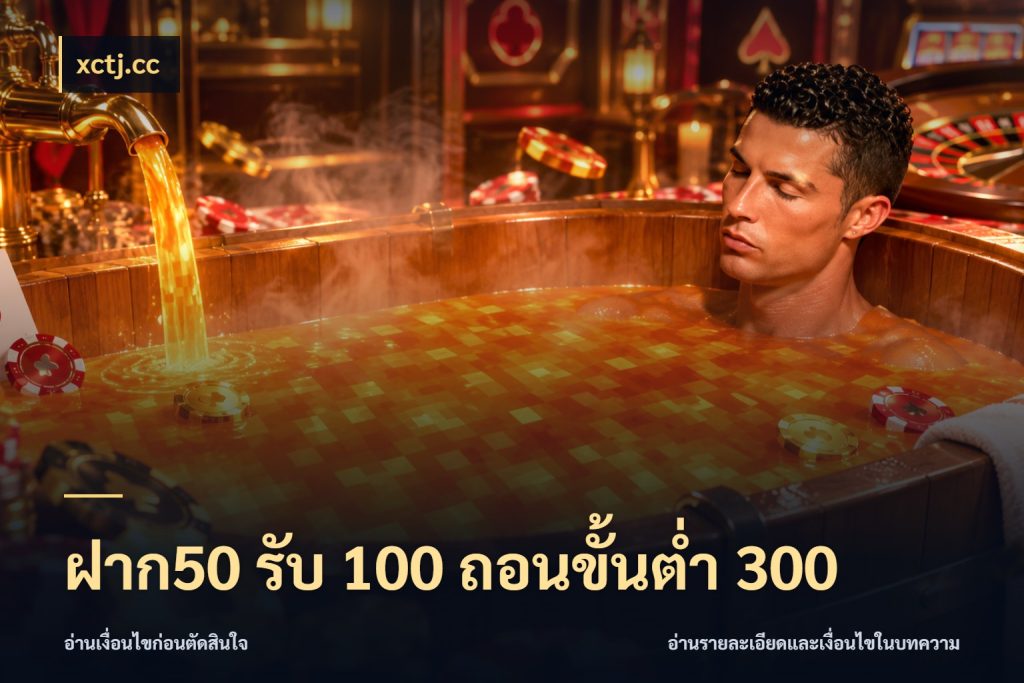 ฝาก50 รับ 100 ถอนขั้นต่ํา 300 จับคู่โบนัสกับสไตล์เกมที่ชอบ กับ xctj.cc