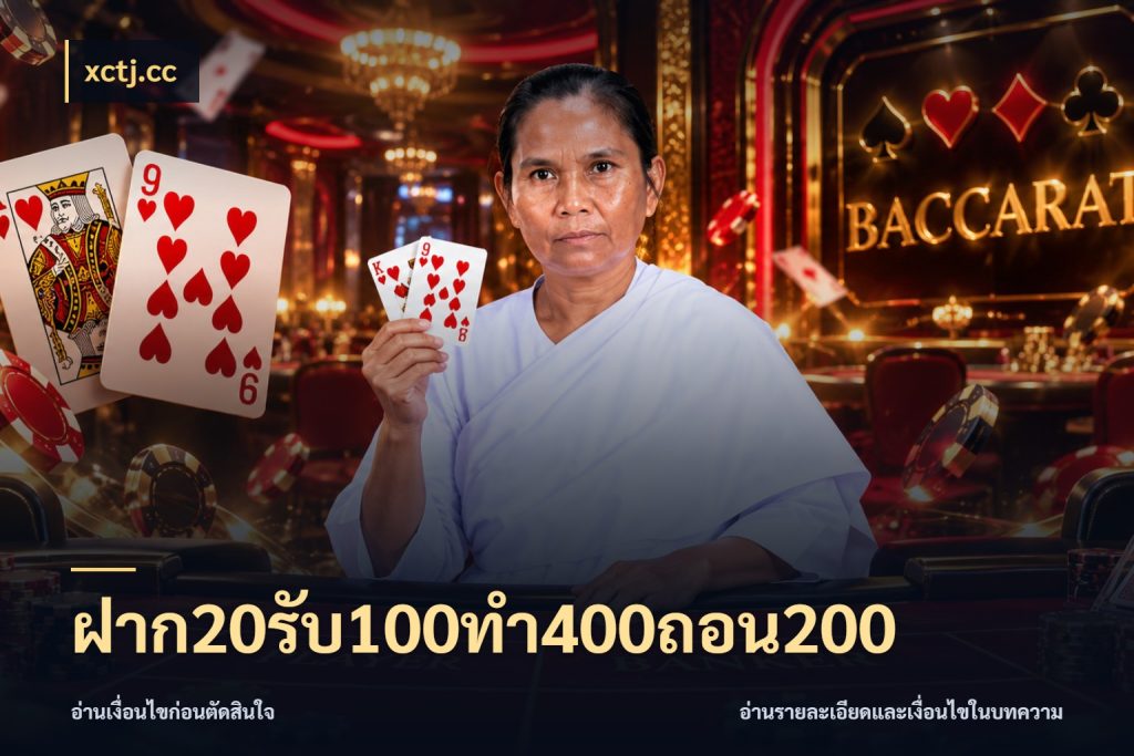 ฝาก20รับ100ทํา400ถอน200 จุดเด่นของเครดิตที่คนชอบเกมอยากรู้ สไตล์ xctj.cc