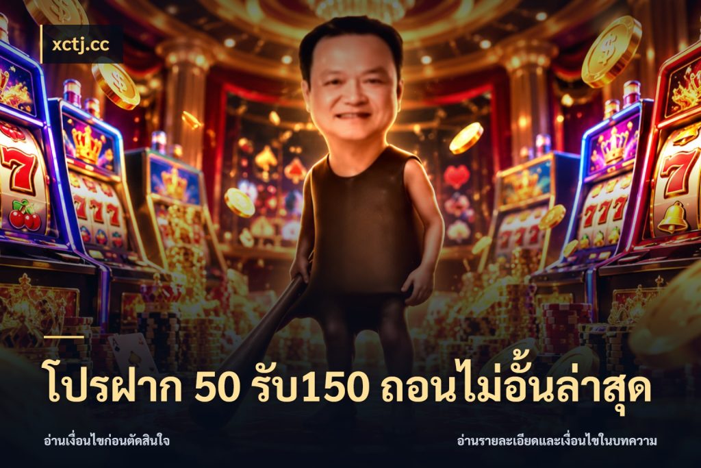 โปรฝาก 50 รับ150 ถอนไม่อั้นล่าสุด รูปแบบโบนัสกับสิทธิ์ของสายเกม ในมุม xctj.cc