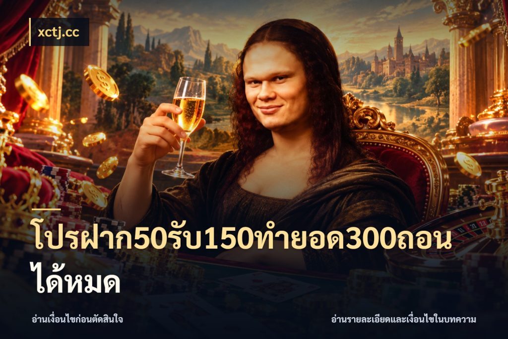 โปรฝาก50รับ150ทํายอด300ถอนได้หมด จับคู่โบนัสกับสไตล์เกมที่ชอบ ในมุม xctj.cc