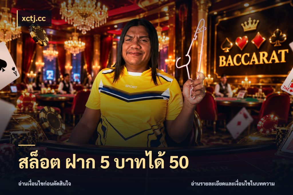 สล็อต ฝาก 5 บาทได้ 50 จับคู่โบนัสกับสไตล์เกมที่ชอบ ในมุม xctj.cc