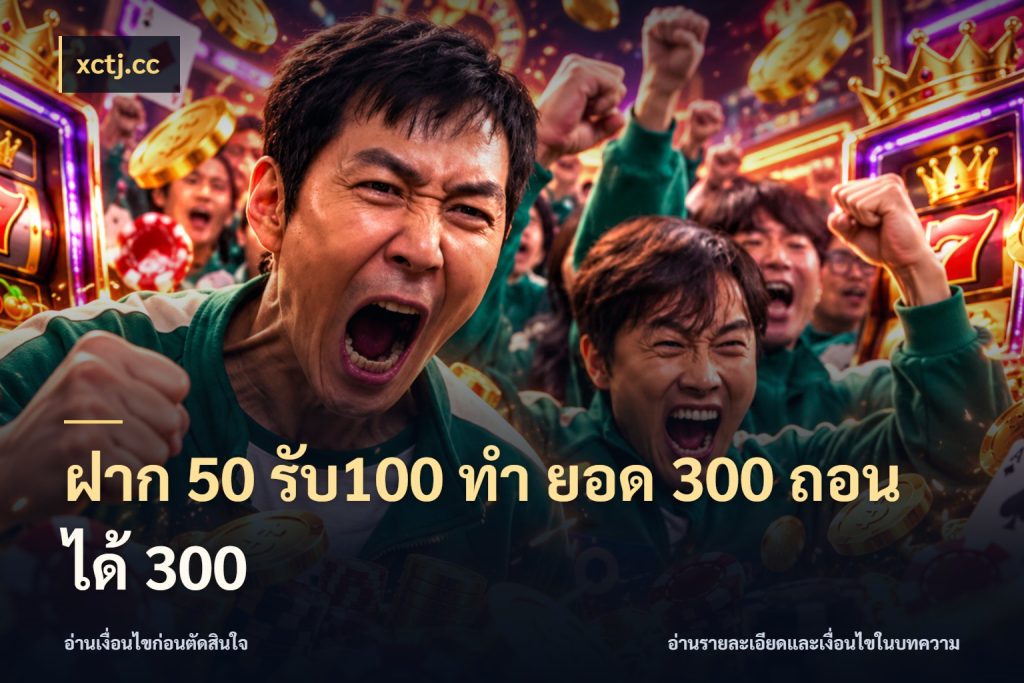 ฝาก 50 รับ100 ทํา ยอด 300 ถอนได้ 300 จับประเด็นยอดรับก่อนเลือกความสนุก สไตล์ xctj.cc