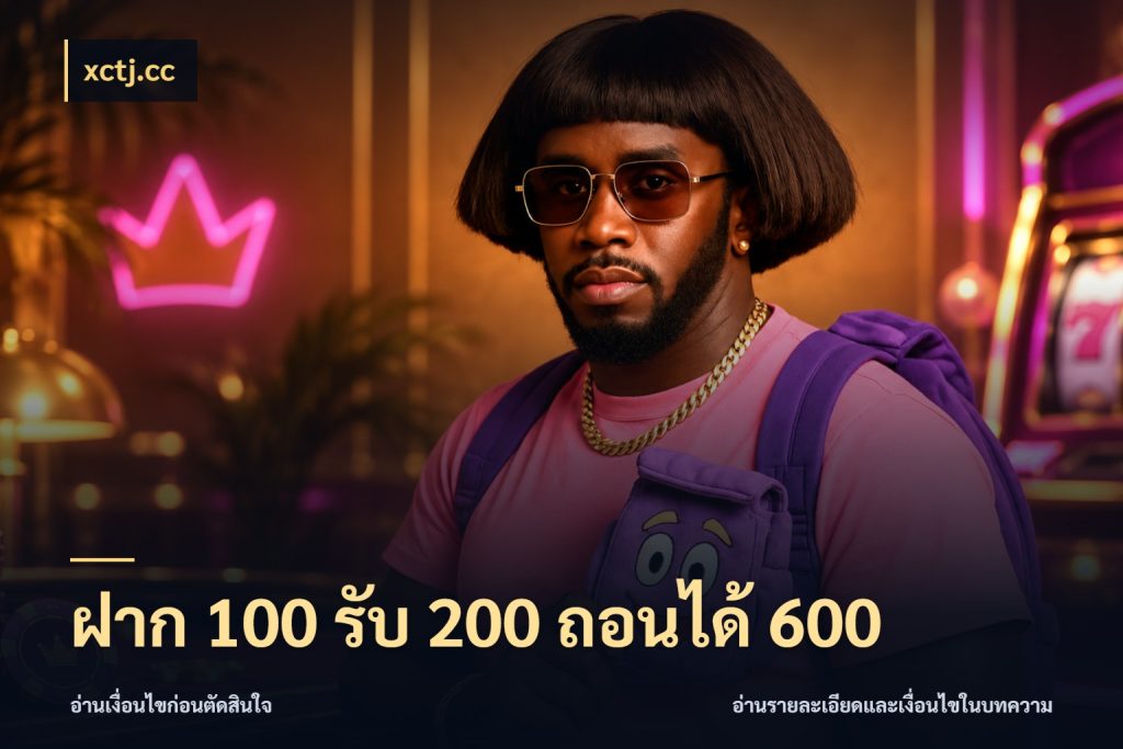 ฝาก 100 รับ 200 ถอนได้ 600 โปรกับเกมที่ชอบเลือกให้ตรงสไตล์ สไตล์ xctj.cc