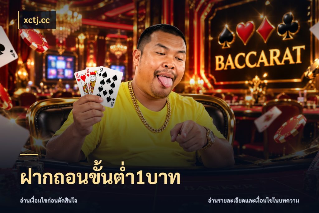 ฝากถอนขั้นต่ำ1บาท เงินตั้งต้นกับความสนุกที่คุณกำหนด ในมุม xctj.cc